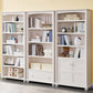 White Wooden Bookshelf Standard Shelves Included Closed Back Bookcase