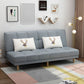 Scandinavian Biscuit Back Settee Armless Faux Leather/Cotton Blend Couch Clearhalo 'furn' 'furn_sofas' 'Furniture' 'furniture_sofas' 'Living Room Furniture' 'Sofa' 'sofas' 1200x1200_ba0030a4-931a-4a4a-8da1-b0de9628097a