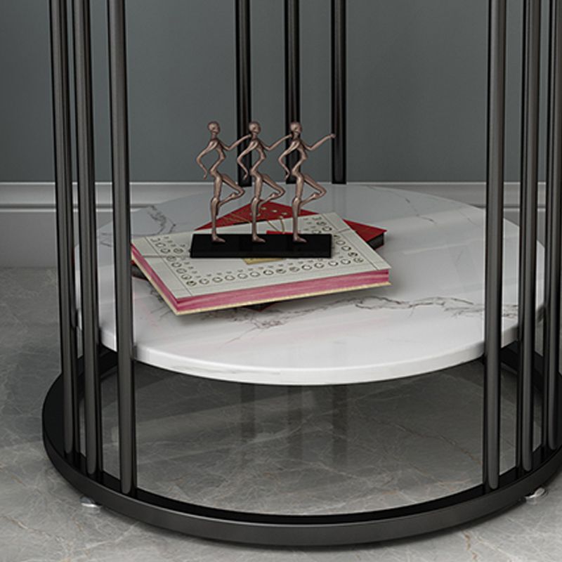 Table d'appoint de canapé à cadre de table rond minimaliste pour le salon