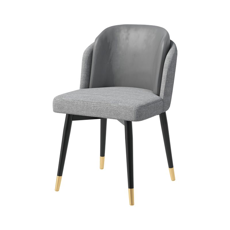 Glam Metal Dining Room Chair Upholstered Fabric Dining Side Chair for Restaurant Use Clearhalo ' kitchen&dining_furn' 'Dining Chairs' 'Dining Tables & Seating' 'dining_chair' 'furn' 'furn_dining_chair' 'Furniture' 'furniture_dining_chair' 'Kitchen & Dining Furniture' 'kitchen' 1200x1200_ba007146-b6c2-4d8c-9049-1ae59f65e391