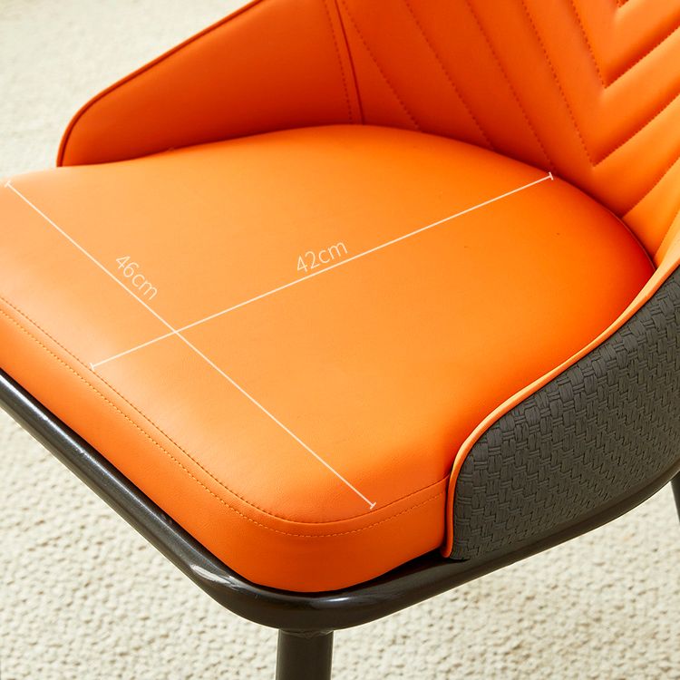 Kitchen Upholstered Dining Side Chair PU Leather Dining Chairs Clearhalo 'Dining Chairs' 'Dining Tables & Seating' 'dining_chair' 'furn' 'furn_dining_chair' 'Furniture' 'Kitchen & Dining Furniture' 1200x1200_ba00a0dd-9a34-4c8b-8172-5c757039b473