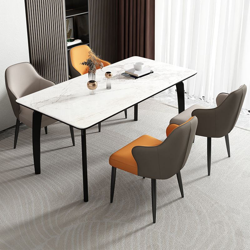 Modern Armrest Backrest Cushion Chair with Metal Legs for Hotel Clearhalo 'Dining Chairs' 'Dining Tables & Seating' 'dining_chair' 'furn' 'furn_dining_chair' 'Furniture' 'Kitchen & Dining Furniture' 1200x1200_ba038af7-b7cf-468e-8a04-5264c06d0537