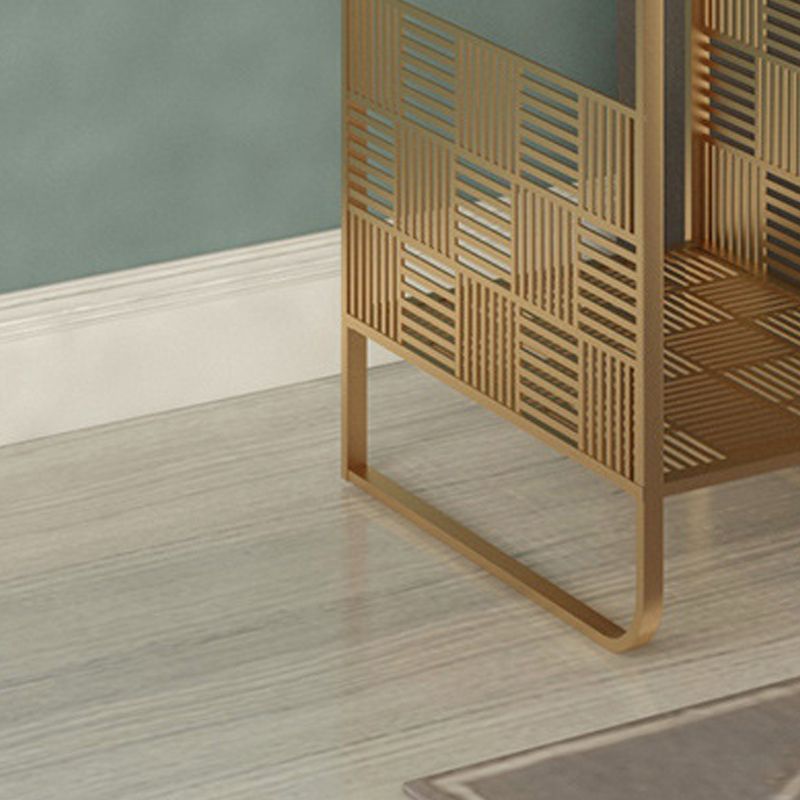 19,69 "Tableau de table de chevet en pierre à 2 étagères Table de nuit ouverte