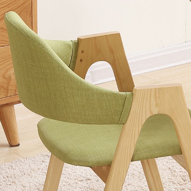 Modern Dining Arm Chairs Upholstered Armchair with Wood Legs (Set of 2) Clearhalo ' kitchen&dining_furn' 'Dining Chairs' 'Dining Tables & Seating' 'dining_chair' 'furn' 'furn_dining_chair' 'Furniture' 'furniture_dining_chair' 'Kitchen & Dining Furniture' 'kitchen' 1200x1200_ba03d9db-3340-4dd7-810c-c0e6ba7d5647