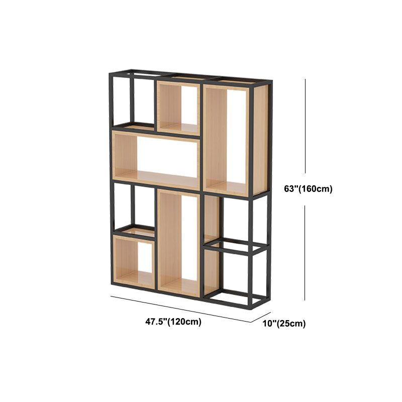 Libreria di scaffali geometrici libreria in metallo contemporaneo per ufficio