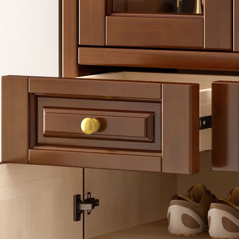 Contemporary Solid Wood Cabinet 78.74" H Accent Cabinet with Drawer and Door