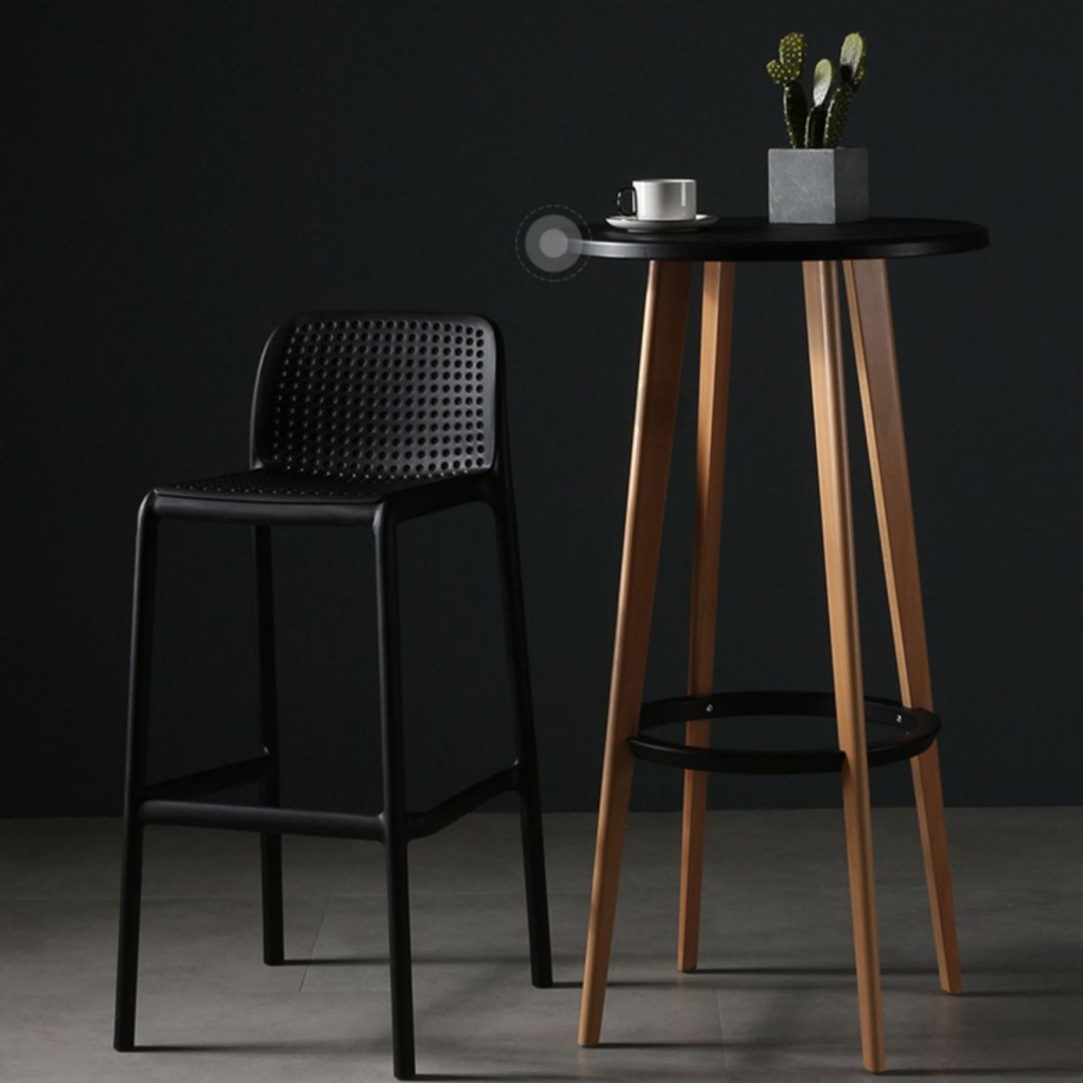 Contemporary Bristol Stackable Stool Matte Finish Plastic Barstool Clearhalo 'Bar Furniture' 'Bar Stools' 'bar_stools' 'furn' 'furn_bar_stools' 'Furniture' 'furniture_bar_stools' 'Kitchen & Dining Furniture' 1200x1200_ba04dc3a-eaed-4fe7-9f8b-54ed4c3f0d5b