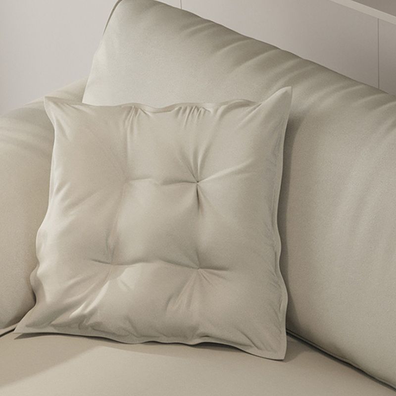 Scandinavian White Futon Sleeper Sofa Pillow Back Futon and Mattress with Storage