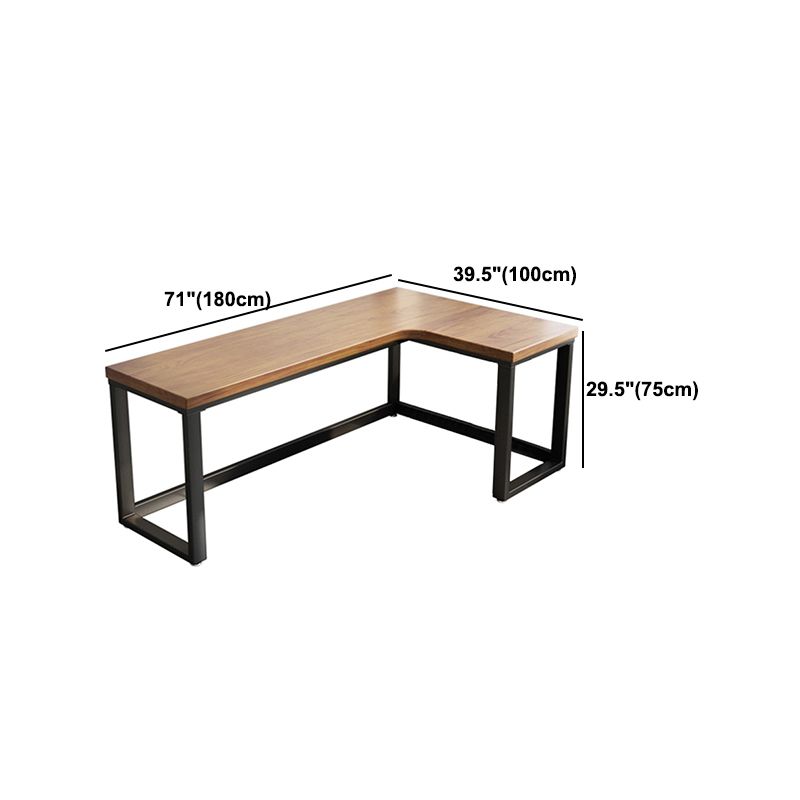 Mesa de trabajo de madera sólida de pino mesa de oficina de estilo L de estilo industrial