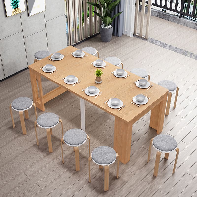 73'' Foldable Poplar Wood Dining Table Extendable Rectangle Table(only table) Clearhalo ' dining_table' 'Dining Tables & Seating' 'Dining Tables' 'furn' 'furn_dining_table' 'Furniture' 'furniture_dining_table' 'Kitchen & Dining Furniture' 'kitchen&dining_furn' 'kitchen' 'kitchen_dining_table' 1200x1200_ba070720-6cd9-483e-bc23-23ff635b2404