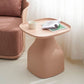 Plastic Tray Top End Table Square Pedestal Side Table - 14.96"/19.69" H