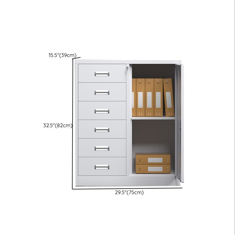 Modern File Cabinet Steel Locking Drawers and Storage Shelves Filing Cabinet Clearhalo 'Filing Cabinets' 'filling_cabinets' 'furn' 'furn_filling_cabinets' 'Furniture' 'Office Furniture' 1200x1200_ba09720a-f2f3-4aa8-809a-729f3b619478