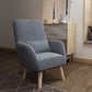 Arms Included Accent Chair Cotton Blend Chair With 4 Legs Base