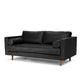 Faux Leather Modern Sofa 37.7"W Square Arm Sofa with 2 Pillows for Living Room Clearhalo 'furn' 'furn_sofas' 'Furniture' 'furniture_sofas' 'kitchen' 'kitchen_sofas' 'Living Room Furniture' 'Sofa' 'sofas' 1200x1200_ba09b9f3-407d-460a-a076-1c6ea13c27d7