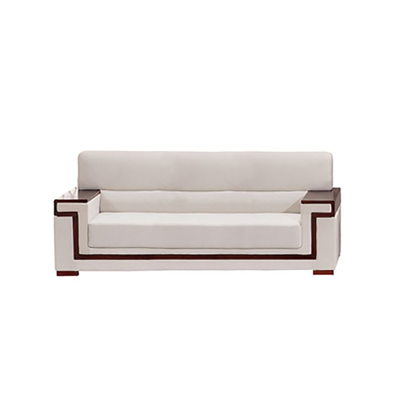 White Contemporary Square Arm Standard Sofa for Living Room, Bonus Room Clearhalo 'furn' 'furn_sofas' 'Furniture' 'furniture_sofas' 'kitchen' 'kitchen_sofas' 'Living Room Furniture' 'Sofa' 'sofas' 1200x1200_ba0a4b11-068a-4963-b036-f5134b61b881