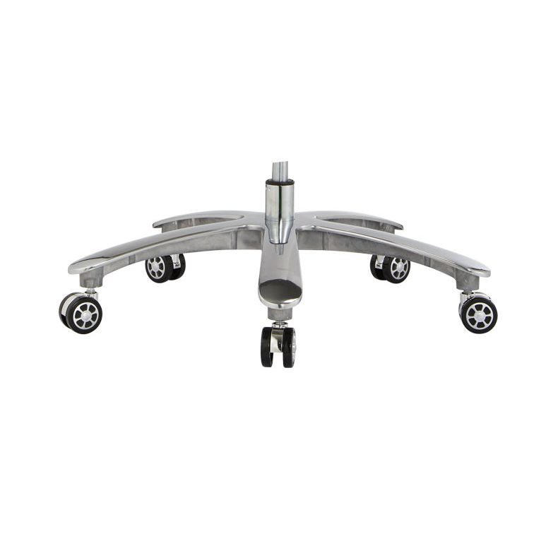 Fauté en cuir et chaise de bureau chromée chaise pivotante mécanisme d'inclinaison