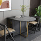 59''L Minimalist Folding Kitchen Dining Table Oval Dining Table with Pedestal Base Clearhalo ' dining_table' 'Dining Tables & Seating' 'Dining Tables' 'furn' 'furn_dining_table' 'Furniture' 'furniture_dining_table' 'Kitchen & Dining Furniture' 'kitchen&dining_furn' 'kitchen' 'kitchen_dining_table' 1200x1200_ba0b50b8-63c7-4492-955f-df23ffe9b18d