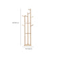 Moderne stijl Hall Tree Rubber Wood Entryway Coat Rack met 2 planken