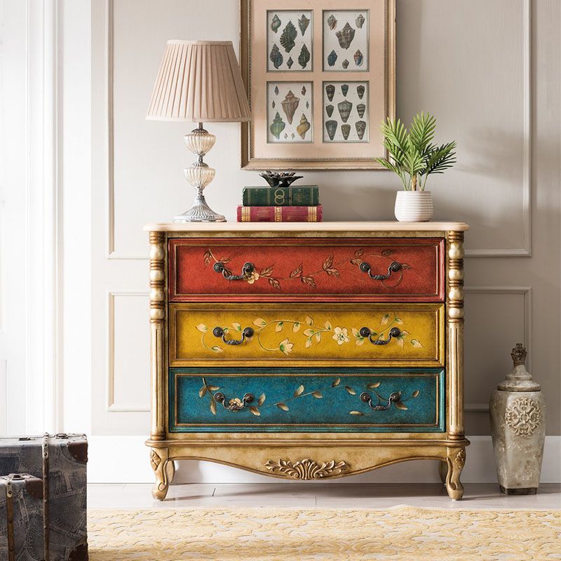 Tocador vertical tradicional almacenamiento de madera cofre para dormitorio