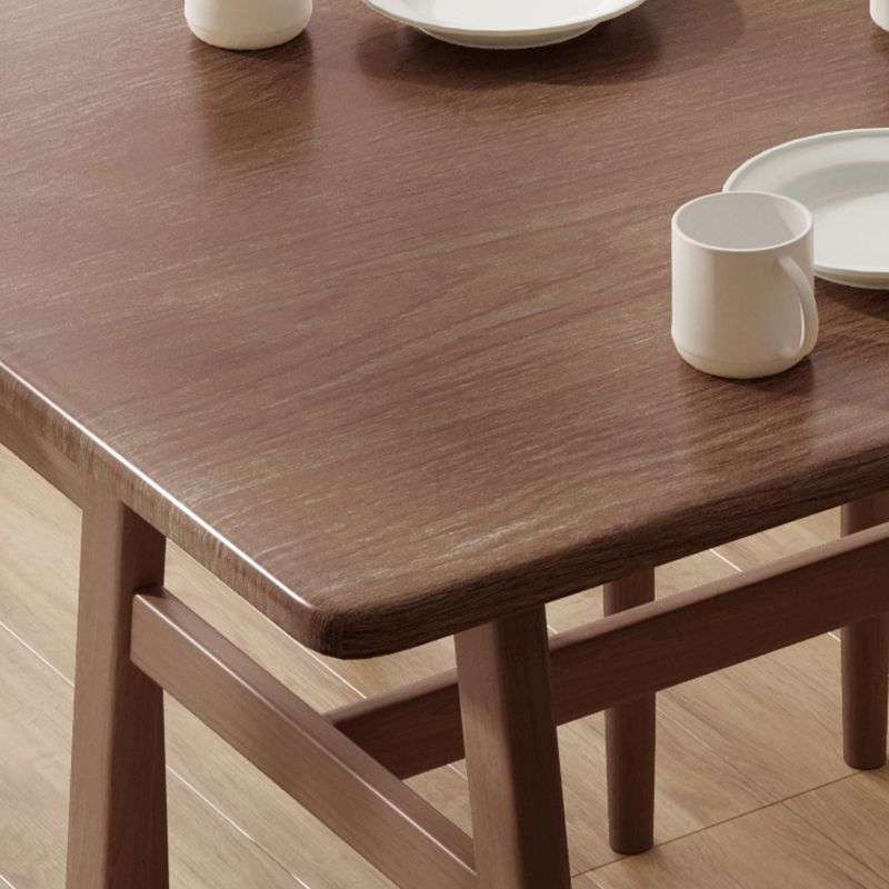Nordic Wood Dining Table Dining Rectangle Table with Metal Legs Clearhalo 'Dining Tables & Seating' 'Dining Tables' 'dining_table' 'furn' 'furn_dining_table' 'Furniture' 'Kitchen & Dining Furniture' 1200x1200_ba10340a-d983-4b63-9ef7-fcb2d9e06ac1