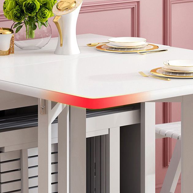 Rectangle Shape Table Contemporary Folding Dining Room Collection for Home Clearhalo 'Dining Tables & Seating' 'Dining Tables' 'dining_table' 'furn' 'furn_dining_table' 'Furniture' 'furniture_dining_table' 'Kitchen & Dining Furniture' 'kitchen' 'kitchen_dining_table' 1200x1200_ba1071c2-fc6a-40c6-90f4-6c74ab8bf0d6