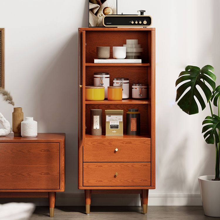 Modern Two Drawer Accent Cabinet Rectangular Wooden and Glass 1-Door Cabinet Clearhalo 'Cabinets & Chests' 'cabinets_chests' 'furn' 'furn_cabinets_chests' 'Furniture' 'Living Room Furniture' 1200x1200_ba1229cd-7fc3-41bc-8c4c-f43f6e694288