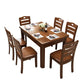 Modern Standard Height Furniture 7 Pcs Solid Wood Rectangle Dinette Table with Chair Clearhalo 'Dining Room Sets' 'Dining Tables & Seating' 'dining_room_set' 'furn' 'furn_dining_room_set' 'Furniture' 'Kitchen & Dining Furniture' 1200x1200_ba153b1e-dde5-4103-a05d-ba07976a8c34