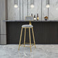 Scandinavian Armless Metal Frame Bar Stool Low Back Upholstered Bar Stool Clearhalo 'Bar Furniture' 'Bar Stools' 'bar_stools' 'furn' 'furn_bar_stools' 'Furniture' 'Kitchen & Dining Furniture' 1200x1200_ba16d6c4-6068-44e0-bba9-286399a87e9e