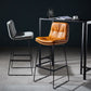 Scandinavian Matte Finish Leather Barstool Restaurant Upholstered Stool Clearhalo 'Bar Furniture' 'Bar Stools' 'bar_stools' 'furn' 'furn_bar_stools' 'Furniture' 'furniture_bar_stools' 'Kitchen & Dining Furniture' 1200x1200_ba18e719-1642-4142-8d6e-49e6ca10def9
