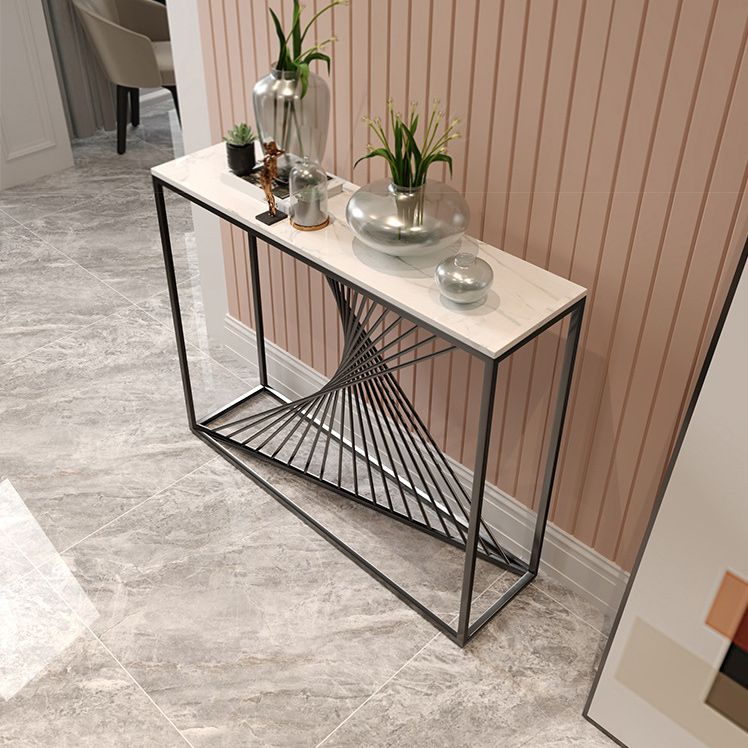 Table de consola contemporánea de 11 "de ancho Sofá de piedra rectángica