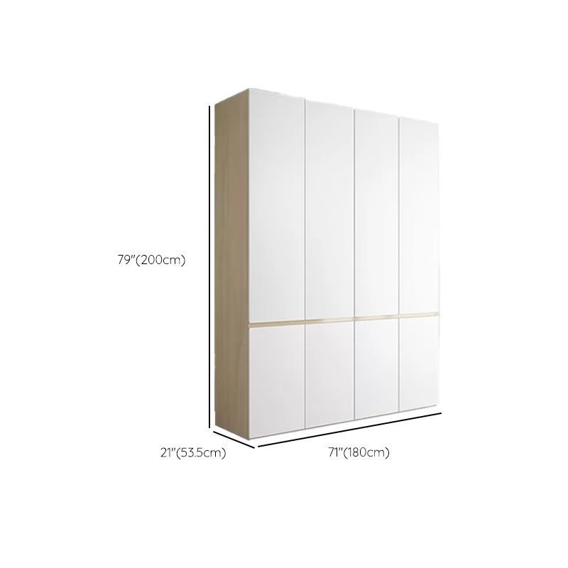 White Storage Cabinet with Drawer Contemporary Wardrobe Armoire