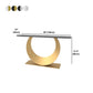 Tavolo accento top in pietra in stile glam per la tabella della console di sala 31,5 "di altezza