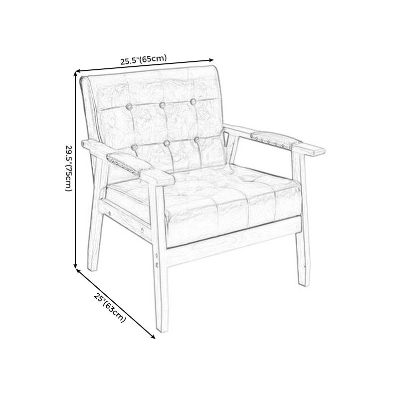 Modern 25,5 "W faux lederen armstoel met basis vier poten en teruggebracht voor kantoor