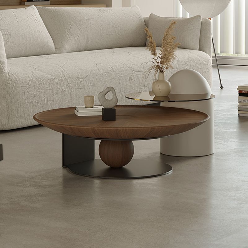 Modern Wood Coffee Table Round Nesting Coffee Table Set for Living Room Clearhalo 'Coffee & Accent Tables' 'Coffee Tables' 'coffee_tables' 'furn' 'furn_coffee_tables' 'Furniture' 'Living Room Furniture' 1200x1200_ba2022b6-bf16-4548-a807-90ddbe6ff4fb