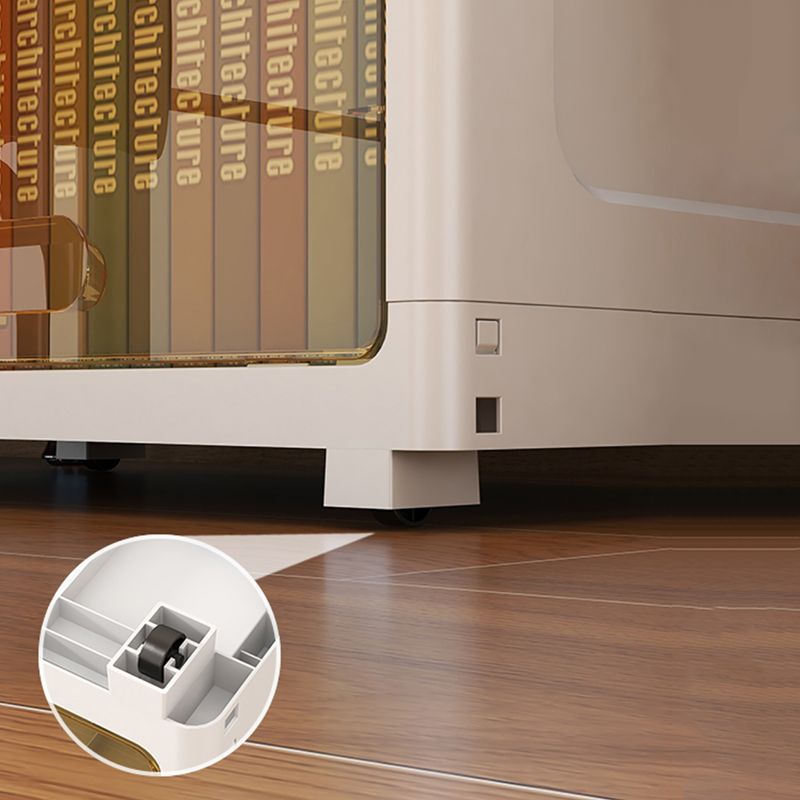 5-Door Storage Cabinet with Legs Contemporary Non-Hanging Armoire