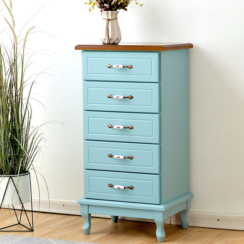 15,74 "Coffre d'accent de large avec tiroirs coffre en bois massif avec des jambes de cabriole