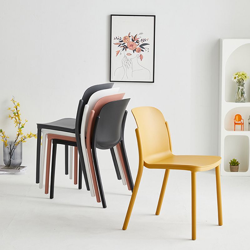 Dining Room Contemporary Dining Chair Plastic Stacking Side Chair