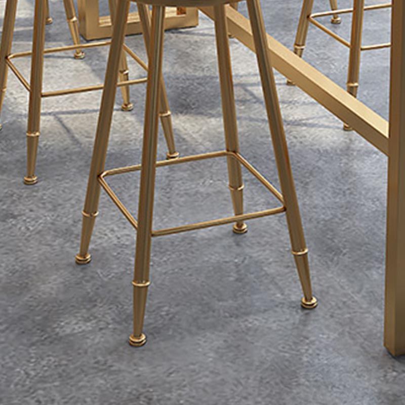 Glam 1/4/6 Pieces Counter Height Set Wood and Metal Rectangle Pub Dining Set Clearhalo 'Bar Furniture' 'furn' 'furn_home_bar_bar_sets' 'Furniture' 'Home Bars & Bar Sets' 'home_bar_bar_sets' 'Kitchen & Dining Furniture' 1200x1200_ba29ae9c-fa78-4467-9d20-89c88f027178