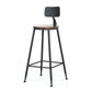 Contemporary Metal Dining Stools Armless Bar Stools with Black Base