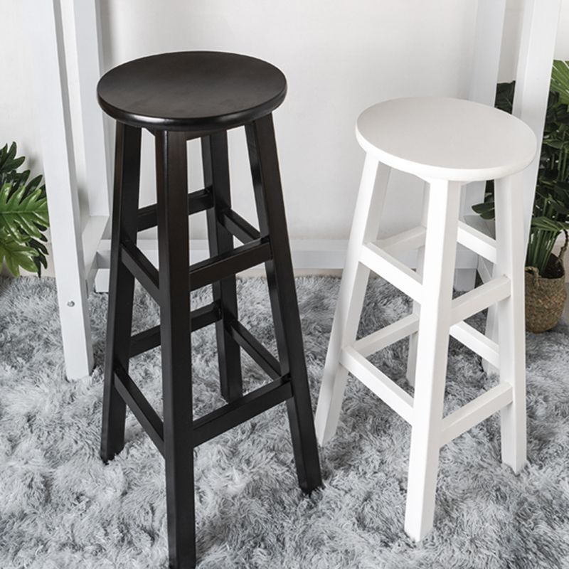 Modern Armless Backless Counter Stool Wood Household Bar Stool with Pedal Clearhalo 'Bar Furniture' 'Bar Stools' 'bar_stools' 'furn' 'furn_bar_stools' 'furniture_bar_stools' 'Kitchen & Dining Furniture' 'kitchen&dining_furn' 'kitchen' 'kitchen_furn' Furniture' 1200x1200_ba2d9c57-5700-41a5-a17d-075c1a6451fc