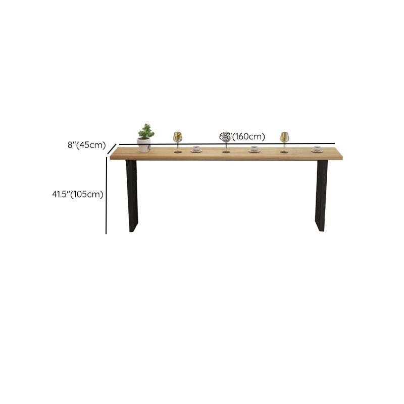 Modern Bar-height Table Solid Wood Top Bar Table for Patio Use Clearhalo 'Bar Furniture' 'Bar Tables' 'bar_tables' 'furn' 'furn_bar_tables' 'Furniture' 'Kitchen & Dining Furniture' 1200x1200_ba2dcfc1-907e-47d0-a273-8af7c8a66f3b