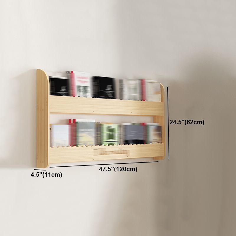 Modern Style Wooden Bookshelf Wall Mounted Shelf Bookcase for Study Room Clearhalo 'Bookcases' 'furn' 'furn_bookcases' 'Furniture' 'furniture_bookcases' 'kitchen' 'kitchen_bookcases' 'Living Room Furniture' 'Office Furniture' 1200x1200_ba2e96c8-ea16-4e58-8abb-66df4f22a789