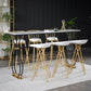 Rectangle Sintered Stone Dining Table Black and Metal Base Bar Table Clearhalo 'Bar Furniture' 'Bar Tables' 'bar_tables' 'furn' 'furn_bar_tables' 'Furniture' 'Kitchen & Dining Furniture' 1200x1200_ba2eaada-90e6-4cf5-b3e5-02f3ccf8df56