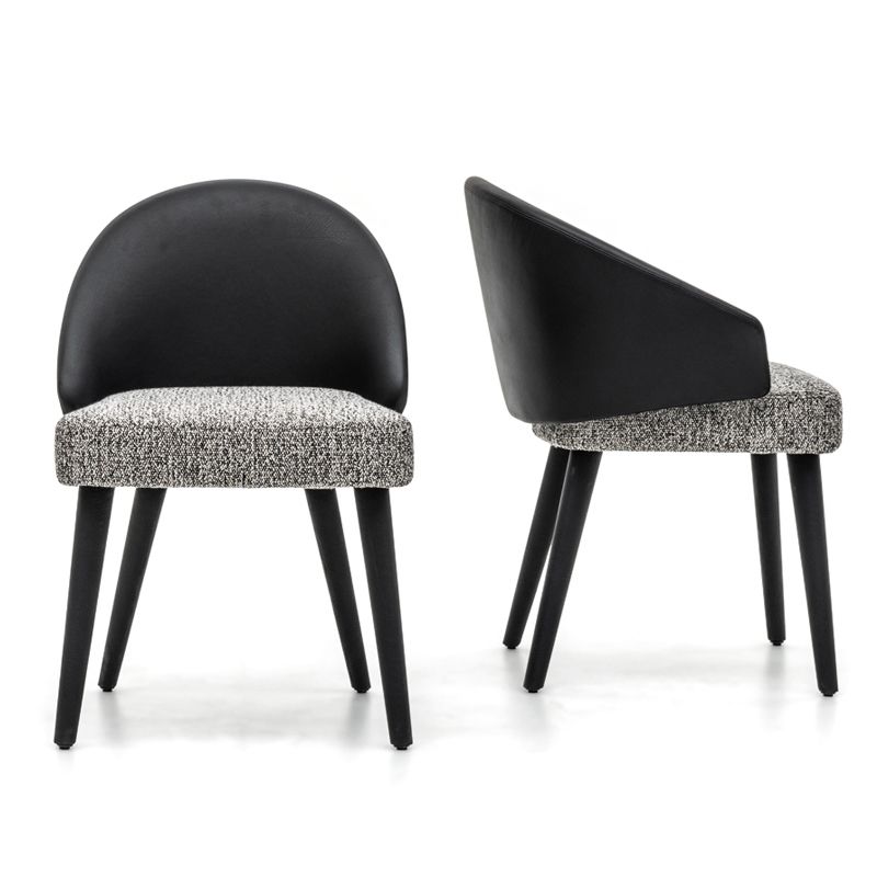 Home Industrial Ess Chair Küche Holz Essstuhl in schwarzen Beinen