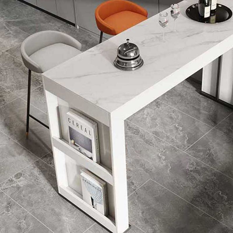 Contatrice moderna del rettangolo di barra di pietra sinterizzata Contatrice a barra con gambe metalliche