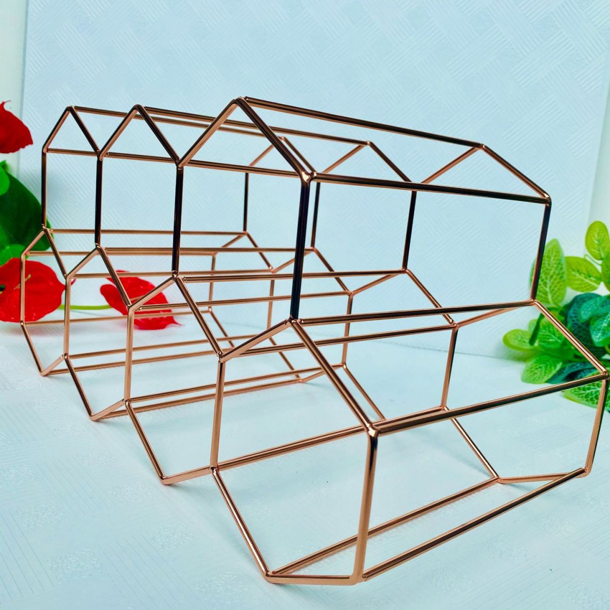 Tabletop or Countertop Free-Stand Bottle Wine Rack Modern Metal Wine Bottle Holder Clearhalo 'furn' 'furn_wine_racks' 'Furniture' 'Kitchen & Dining Furniture' 'Wine Racks' 'wine_racks' 1200x1200_ba3068d6-d812-4ede-8107-84b1962c42f1