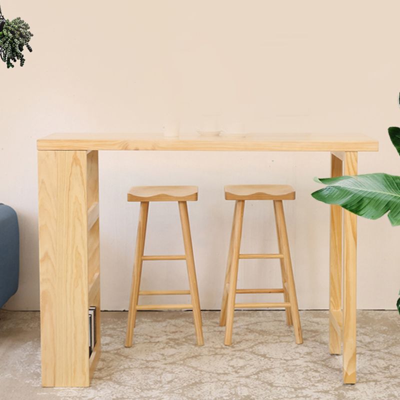 Industrial Bar Table Set 1/2/3 Pieces Rectangle Pine Wood Counter Table for Living Room Clearhalo 'Bar Furniture' 'furn' 'furn_home_bar_bar_sets' 'Furniture' 'Home Bars & Bar Sets' 'home_bar_bar_sets' 'Kitchen & Dining Furniture' 1200x1200_ba30e252-d827-4298-8c5c-2a717e2fe239