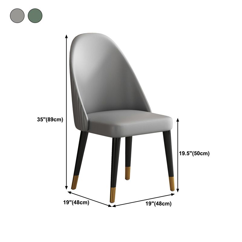 Green and Gray Dining Chairs Glam Style Parsons Dining Side Chair