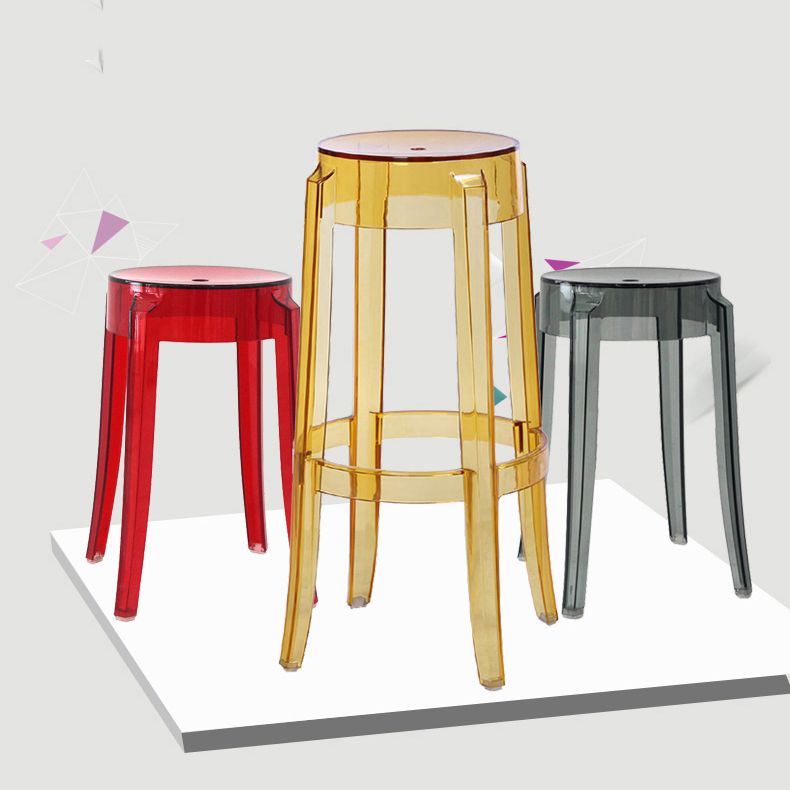 Modern Armless Stackable Counter Stool Plastic Living Room Bar Stool with Plastic Seat Clearhalo 'Bar Furniture' 'Bar Stools' 'bar_stools' 'furn' 'furn_bar_stools' 'furniture_bar_stools' 'Kitchen & Dining Furniture' 'kitchen&dining_furn' 'kitchen' 'kitchen_furn' Furniture' 1200x1200_ba328eef-224d-430f-bdaa-b05276aa1a08