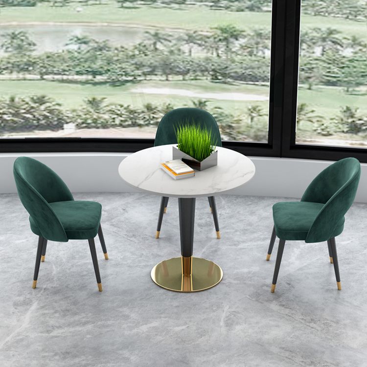 Minimalist Sintered Stone White Dining Table Round Shape Dining Table with Pedestal Base Clearhalo ' dining_table' 'Dining Tables & Seating' 'Dining Tables' 'furn' 'furn_dining_table' 'Furniture' 'furniture_dining_table' 'Kitchen & Dining Furniture' 'kitchen&dining_furn' 'kitchen' 'kitchen_dining_table' 1200x1200_ba34d4bd-5f1d-430a-a6d8-ed7dbc46b759